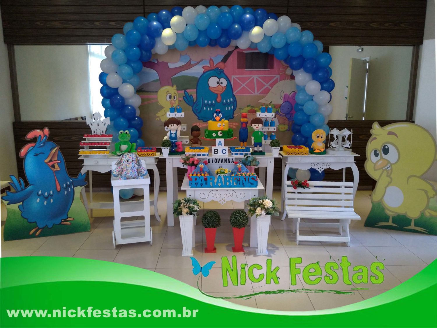 Decoração Provençal Galinha Pintadinha Azul – Nick Festas