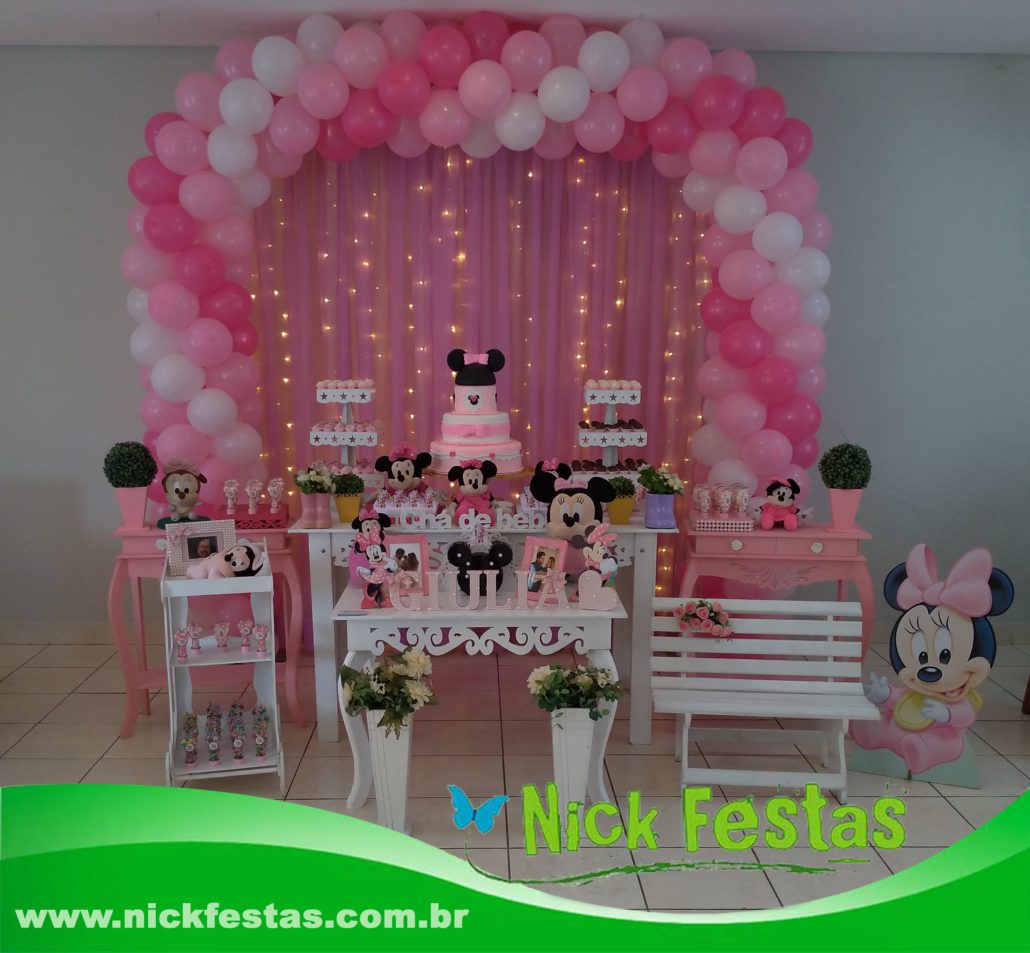 Decoração Festa Minnie Rosa