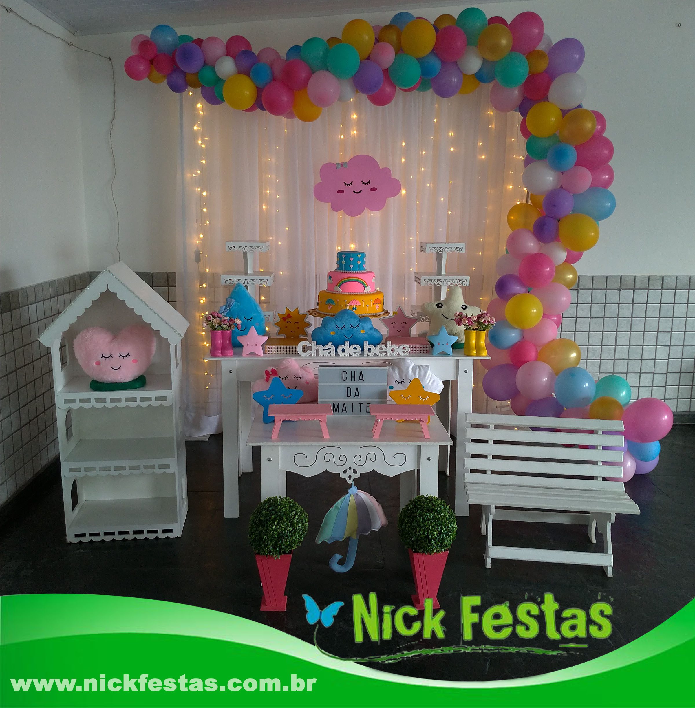 Decoração Chá Revelação - ferfestas e decorações