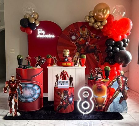 Decoração infantil Homem de Ferro Iron Man para festa de aniversário na Freguesia do Ó