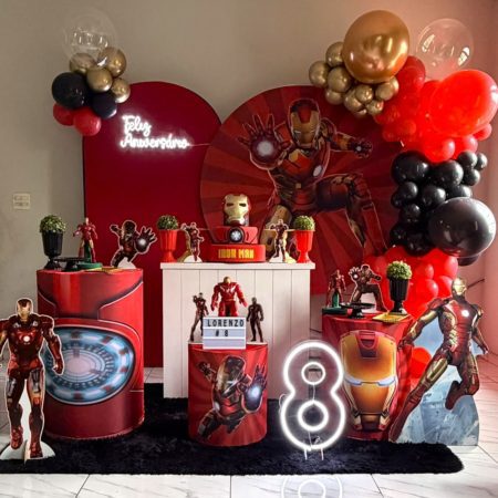 Decoração infantil Homem de Ferro Iron Man para festa de aniversário na Freguesia do Ó