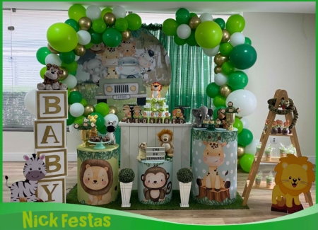 Aluguel de decoração Infantil e Chá de Bebê Safari