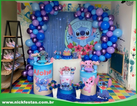 Decoração Infantil com Cilindros Stitch