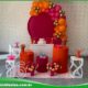 Decoração de Festa Pink e Laranja