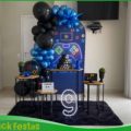 Decoração infantil Games azul e preta com painel gamer na Freguesia do Ó SP.
