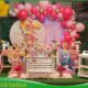 Decoração infantil Skye Patrulha Canina rosa na Freguesia do Ó com painel temático, balões e mesa decorada para festa infantil