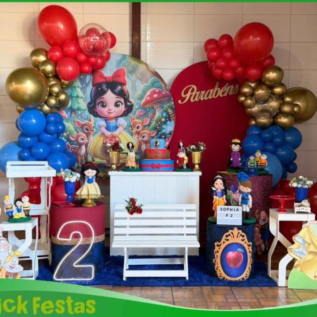 Decoração infantil Branca de Neve Baby para festa de aniversário